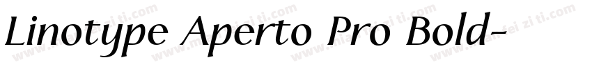 Linotype Aperto Pro Bold字体转换